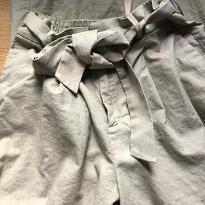 Uniqlo paper bag pants wide leg trousers